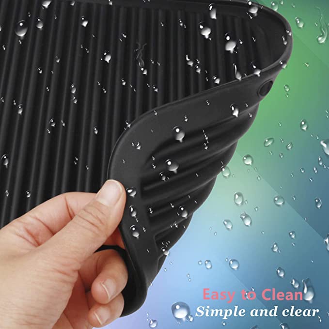 Ninwod Green Heat Resistant Silicone Mat for Hair Tools, Curling Iron & Flat Iron Holder