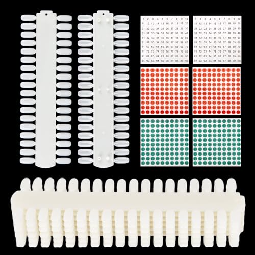Nail Color Swatch Display Palettes 3 Sets 216 Tips - Clear Nail Tips & Color Testers