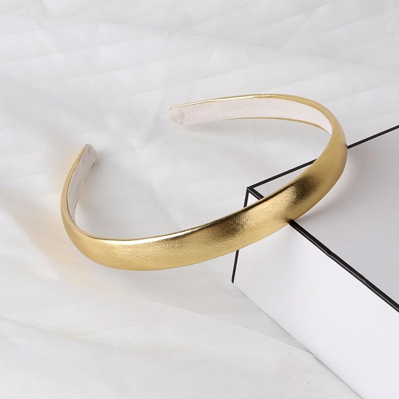 Gold Headband for Women - Satin Hair Band | Cute Accessory for Girls
