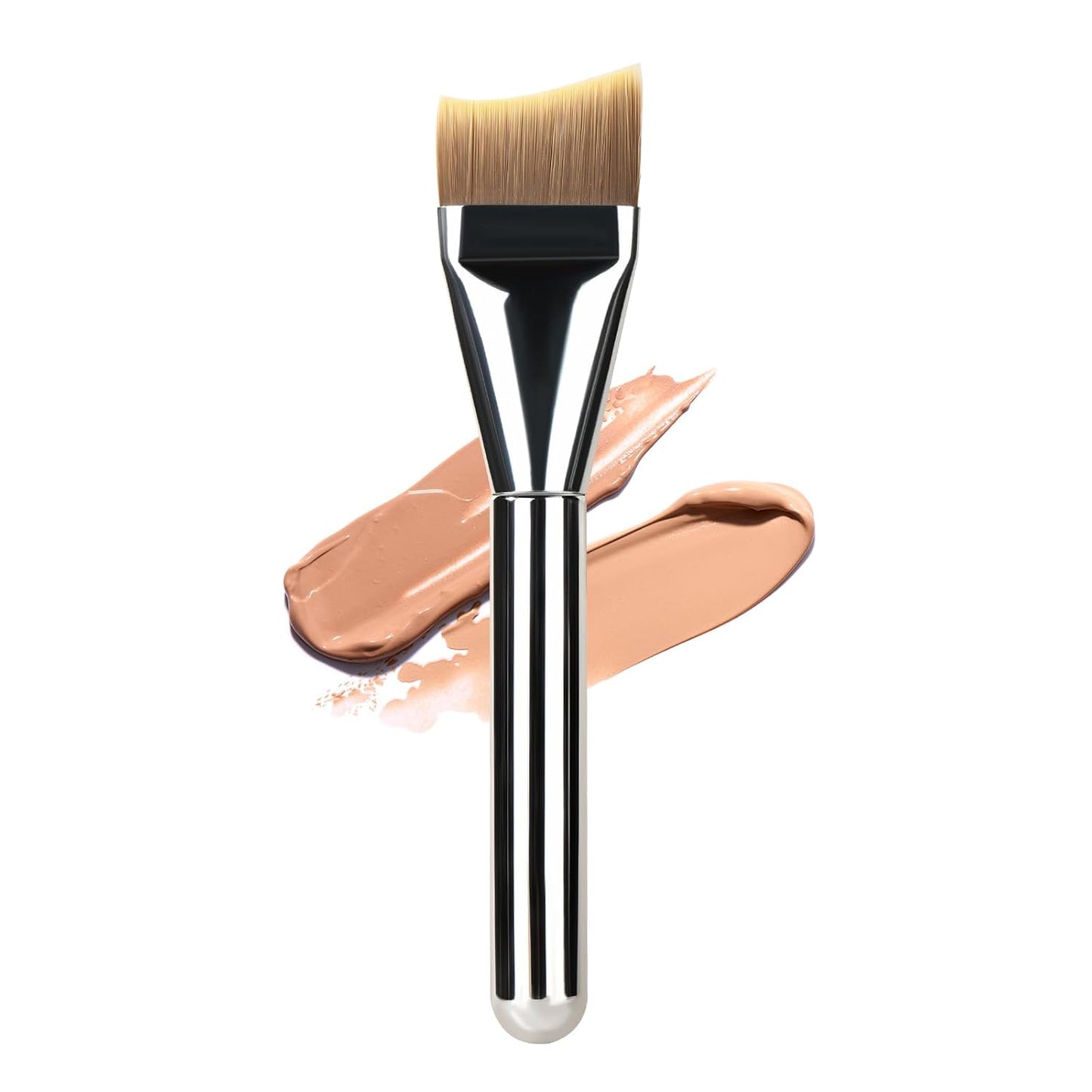 MSQ Foundation Brush - Angled Makeup Brush for Liquid Foundation & Cream Blending | Ultra Thin Design