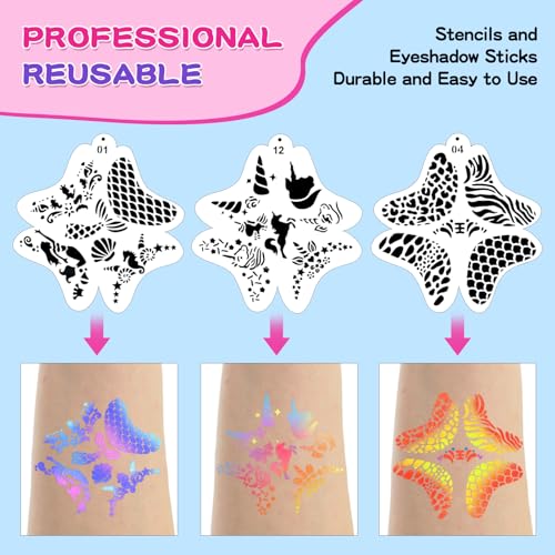 Professional Face Painting Kit for Kids and Adults - 12-Color Split Palette