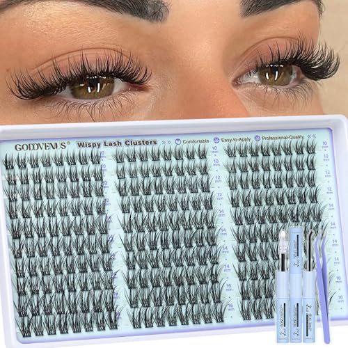 Goddvenus Wispy Lash Cluster Kit - DIY Eyelash Extensions 10-16mm F-Wispy