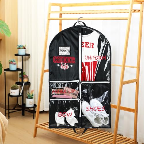 40" Cheerleading Garment Bag - Waterproof Travel Storage with 5 Pockets