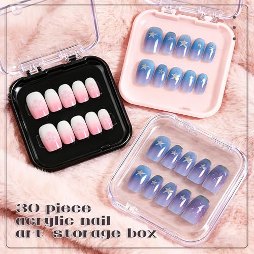 30pcs Press On Nail Packaging Boxes with Adhesive Tape for Display