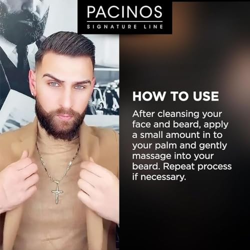 Pacinos Beard Oil for Men - 2oz Moisturizing & Softening Beard Conditioner with Tea Tree