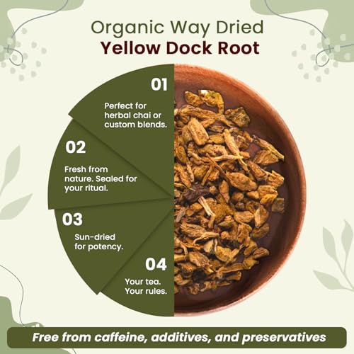 Organic Yellow Dock Root Cut & Sifted - Non-GMO, Vegan, 2oz