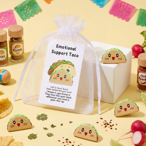 Huwena 30 Mini Taco Resin Gifts with Positive Cards & Bags