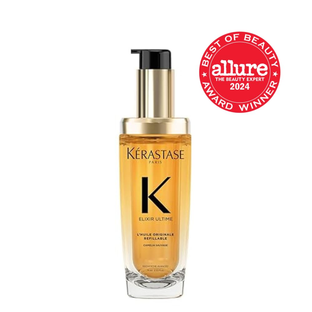 Kerastase Elixir Ultime Hair Oil - Nourishing Frizz Control & Shine | Refillable, Wild Camellia Extract