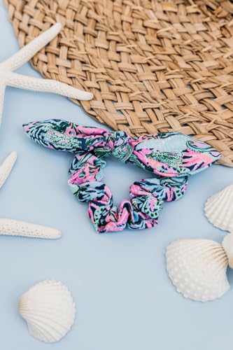 Lilly Pulitzer Bow Detail Scrunchie - Bringing Mermaid Back Print