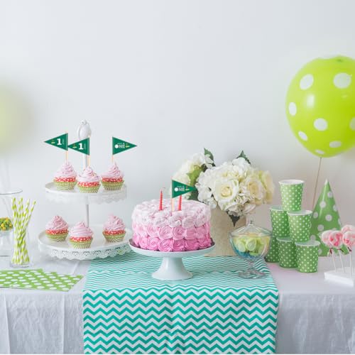 VOWFOO Golf Themed Toothpick Flags - 20 PCS Cupcake Toppers for 1st Birthday