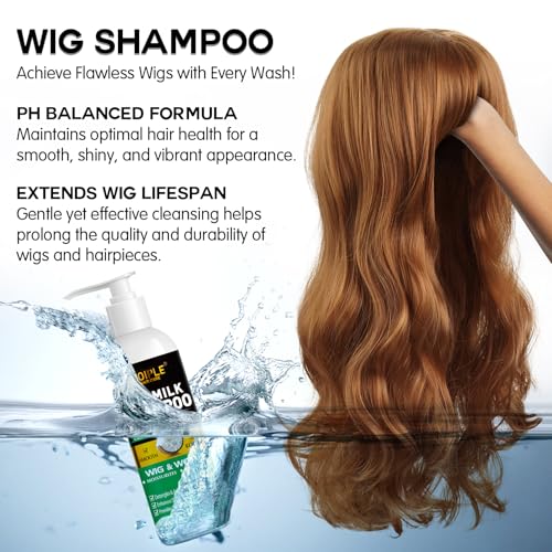 Goiple Synthetic & Human Wig Shampoo & Detangler Spray - Hydrating 2-in-1 Wig Care Kit