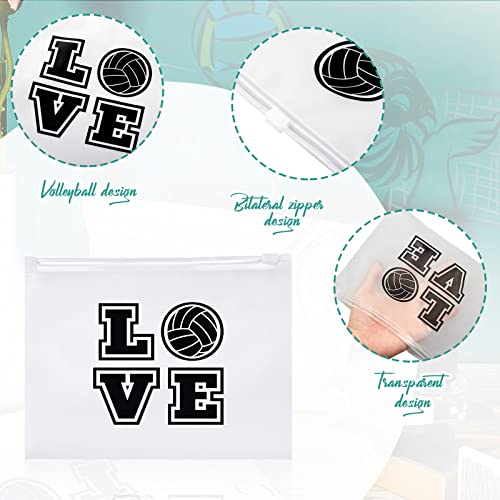 50 Pack 8x6 Volleyball Makeup Bags - Waterproof EVA Sport Gift Pouch