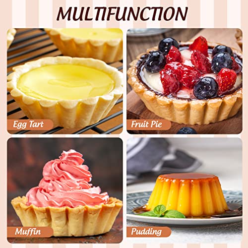 20-Pack Mini Egg Tart & Muffin Pans - Reusable Metal Baking Molds