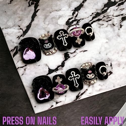 KOZUKI Kawaii Kuromi Pochacco Anime 3D Press-On Nails - KURO Variant