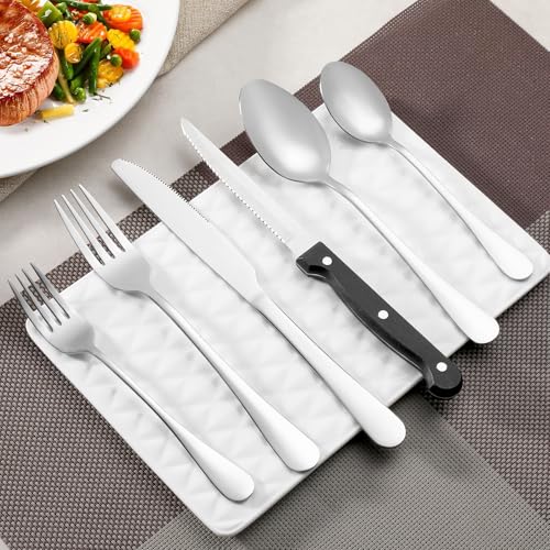 16-Piece Stainless Steel Dinner Fork Set - 7.3 Inch, Polished, Dishwasher Safe