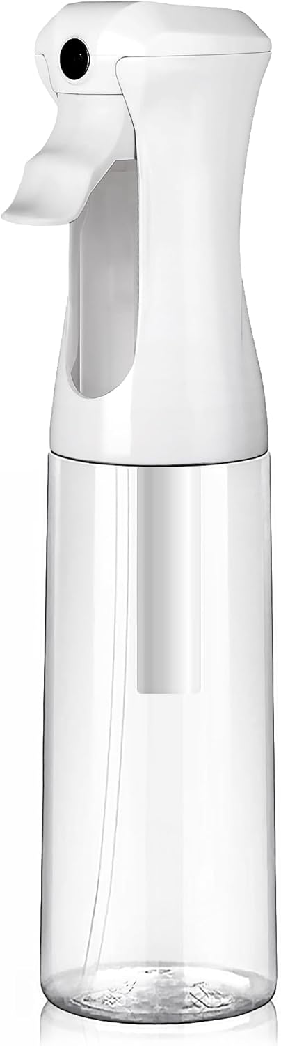 VIGOR PATH Continuous Spray Bottle - Fine Mist Hair & Plant Mister | 300ml / 10.1 oz, Clear