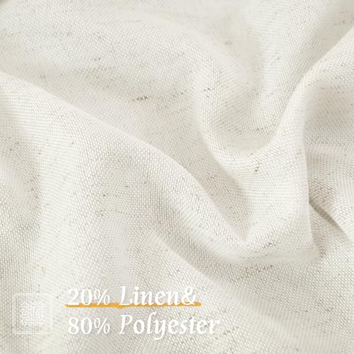 Light Filtering Linen Curtains - 42" W x 40" L, 2 Panels
