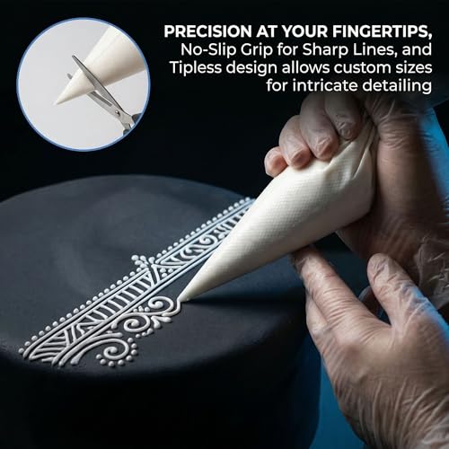 24-Inch Disposable Piping Bags - 100 Pack for Cake Decorating