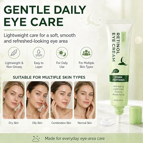 ZIIDII Retinol Eye Cream with PDRN & Peptides - 1.06 fl oz Anti-Aging Under Eye Treatment