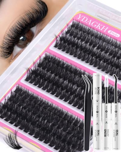YDAGKH Fluffy Lash Cluster Kit - 60D/80D/100D Volume Extensions