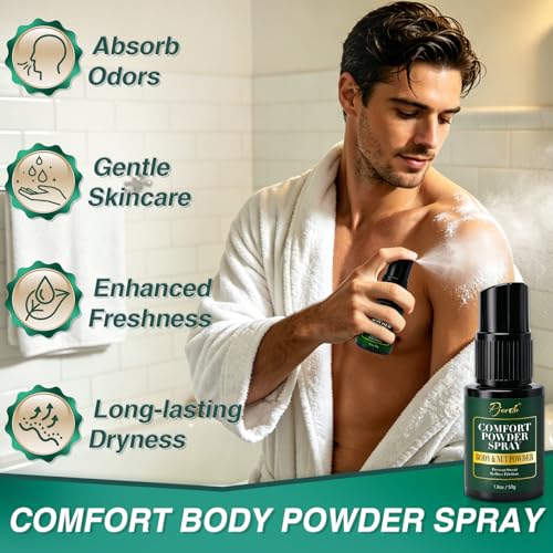 Pjordo Shower Steamers & Body Powder Gift Set for Men, Aromatherapy Spa