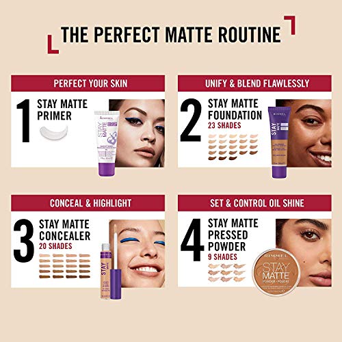 Rimmel Stay Matte Foundation, Sun Beige, 1 Fl Oz (Pack of 2)