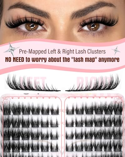 Zegaine Manga Cat Eye Lash Cluster Kit with Bond, Seal, and Tweezers