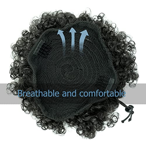 Afro Puff Drawstring Ponytail Extension for Black Women - 6" Kinky Curly Clip-In Hairpiece