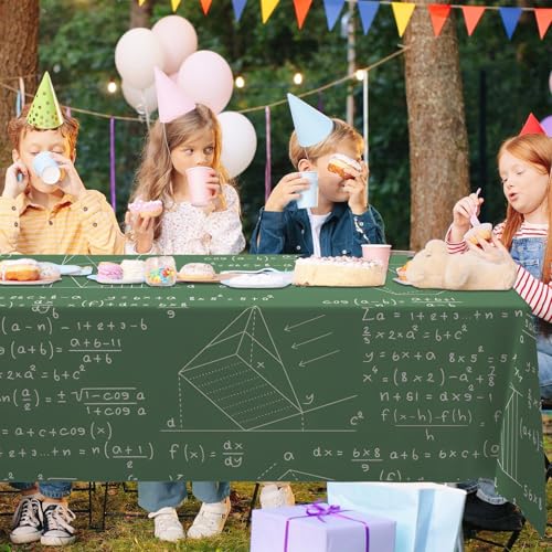 Geometry Themed Tablecloth - 53x98 Inches for Parties & Events