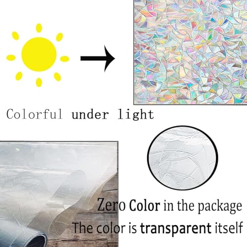 Finnez Stained Glass Window Privacy Film - 17.5" x 118.1"
