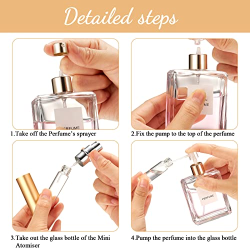 Boao 14 Pcs Multicolor 10ml Refillable Perfume Atomizer Spray Bottles