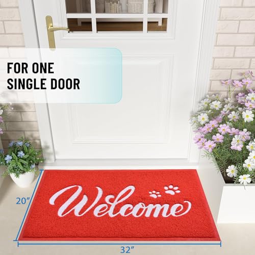 T.HENV Waterproof Christmas Door Mat - All-Season 32x20 Low Profile Entrance Mat