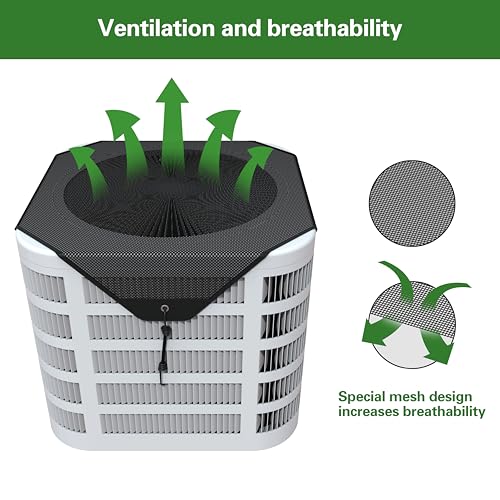 36x36 Central Air Conditioner Cover - Breathable Mesh Outdoor AC Unit Protection
