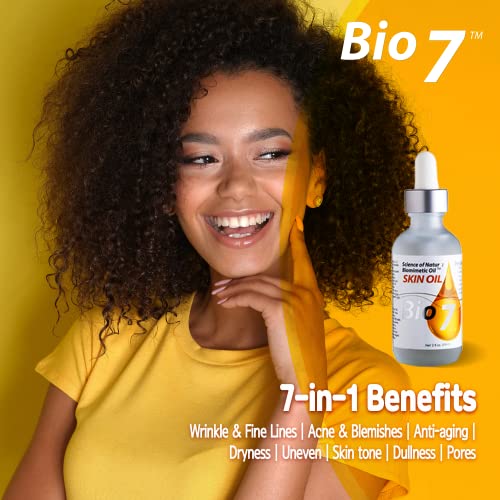 Bio 7 Skin Oil - Biomimetic Anti-Aging Face & Body Oil with Rosehip & Baobab - 2 fl oz