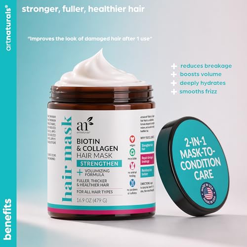 Biotin & Collagen Hair Mask for Strength & Volume - 16.9 oz