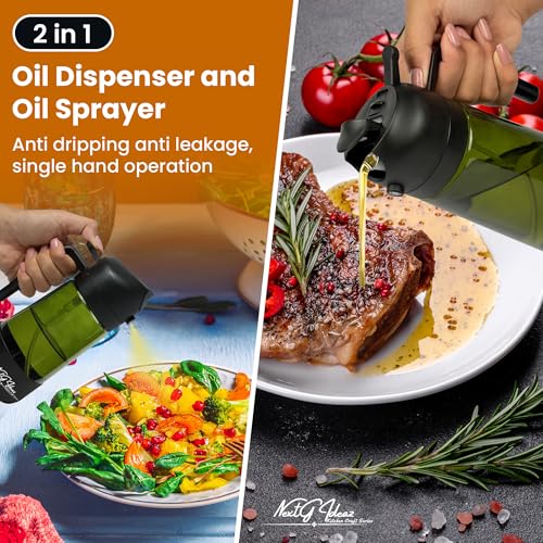 NextG Ideaz 2-in-1 Oil Dispenser & Sprayer - 16oz Glass Bottle