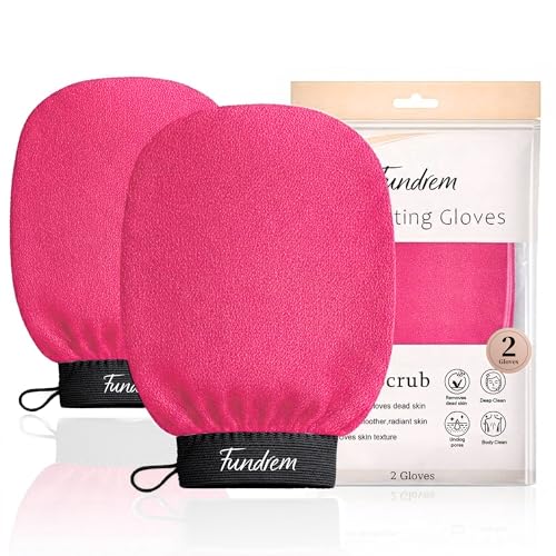 Korean Exfoliating Gloves - 2 Pcs Body Scrub Mitts for Dead Skin
