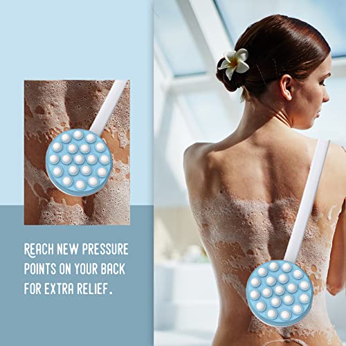Back Lotion Applicator with 19 Roller Massagers, Long Reach Lotion & Sunscreen Dispenser