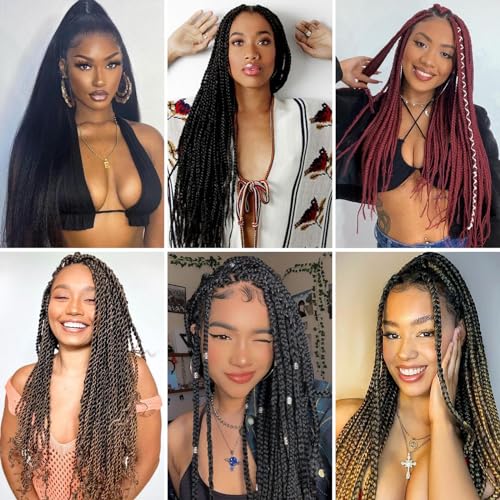 Pofworld 20 Inch Pre-Stretched Braiding Hair - 8 Pack Yaki Synthetic Fiber