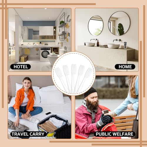 Hushee 300 Pcs Disposable Toothbrush, Comb & Towel Set