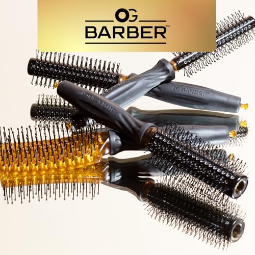 Olivia Garden OG Barber Brush 1/2" - Ergonomic, Lightweight, Ionic Styling Tool for Men