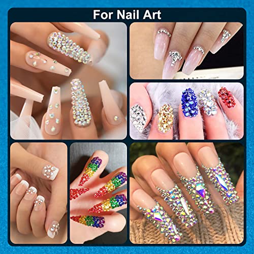 Nail Art Rhinestone Glue Gel Kit with Flatback Gems & Tools
