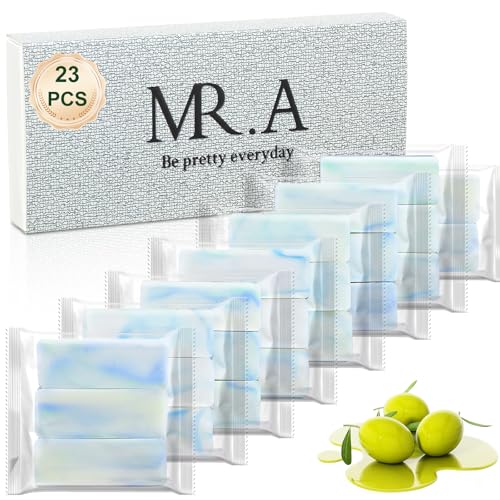 MR.A Fresh 23pcs Travel Size Olive Oil Soap Bars – Tea Tree, Vegan, Cruelty-Free, Hotel Guest Set