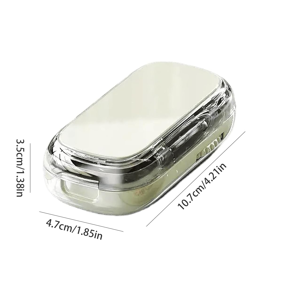 Pill Cutter, Professional Portable Pill Cutter Splitter for Small and Tiny Pills, 1/2 1/3 1/4 Cutter with Stainless Steel Blades and Storage Box (Green)