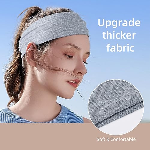 TERSE Classic Headbands for Women - Wide Non-Slip Boho Hair Bands, 6 Pack