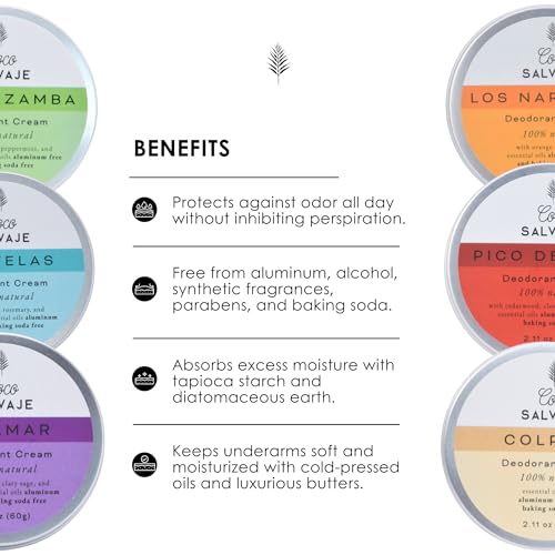 Natural Deodorant Cream for Sensitive Skin - Vegan & Aluminum Free