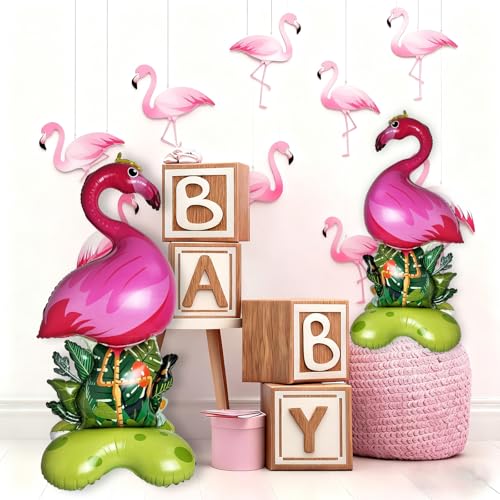 60 Inch Large Flamingo Foil Balloons - 2 Pack Summer Party Decor