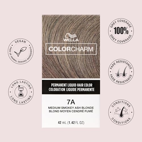 COLORCHARM Light Brown Permanent Liquid Hair Color 5N for Gray Coverage