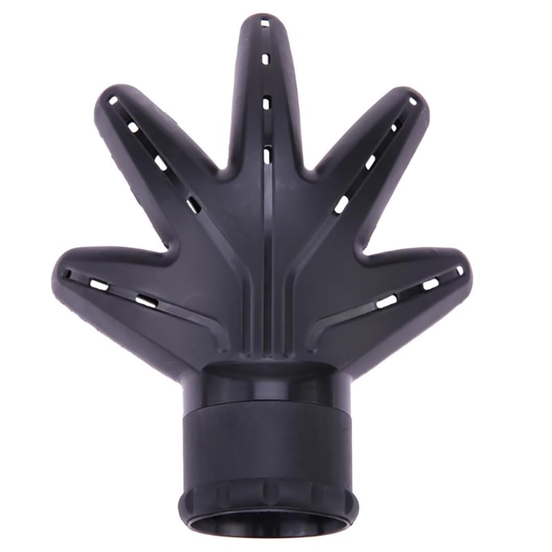 Joygoodta 1PC Palm Shaped Hair Diffuser Professional Blow Dryer Diffuser Attachment Universal Hair Dryer Perfect Styling Tool for Curly Or Wavy (Black)
