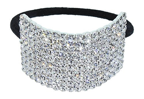 Rhinestone Ponytail Holder - Sparkling Crystal Elastic Hair Tie